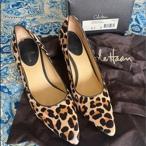 Leopard calf hair Pumps